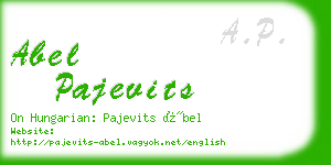 abel pajevits business card